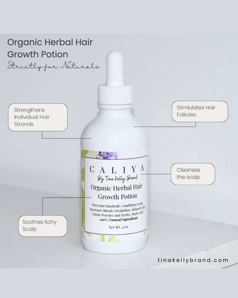 Organic Herbal Hair Growth Potion: The All-Natural Secret to Longer, Stronger Hair - TinaKelly Brand